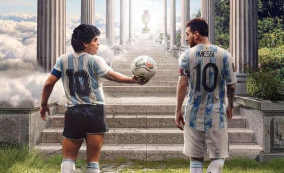 Maradona y messi